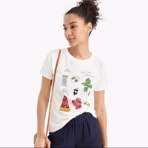 NWT J Crew Pizza Tee
